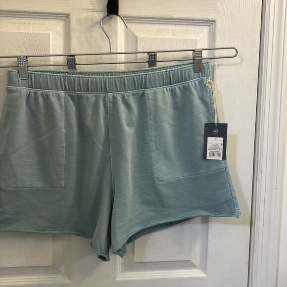 NWT Universal Thread Womens Aqua Blue Sweat Shorts Size Large Drawstring Pockets - Picture 12 of 16